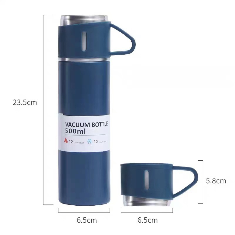 Custom Business travel coffee outdoor tea stainless steel vacuum Insulated flask set Thermos With Cup