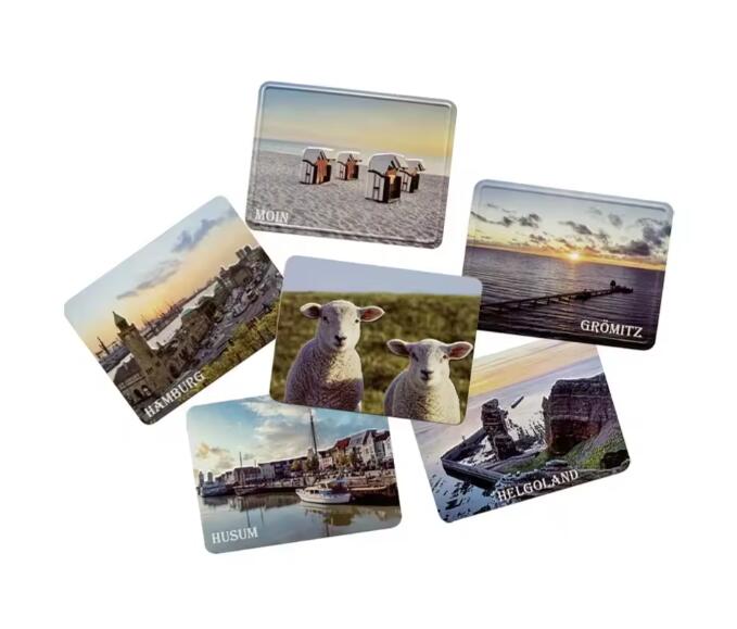 Tinplate Refrigerator Fridge Magnets Metal Photo 3D Tourist Souvenir Tin Fridge Magnet Fridge