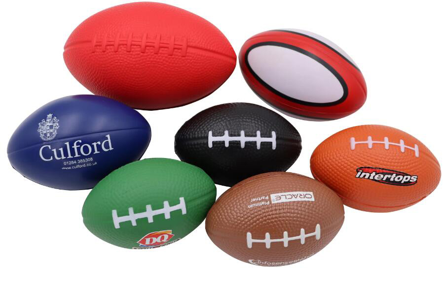 Promotional mini foam american football stress ballPu foam mini football stress ballwith logo printing 