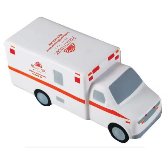 Advertising Fast Rising Customized Ambulance Design Anti-stress Ball Toy Stress Relief Toy For Promotion Gifts